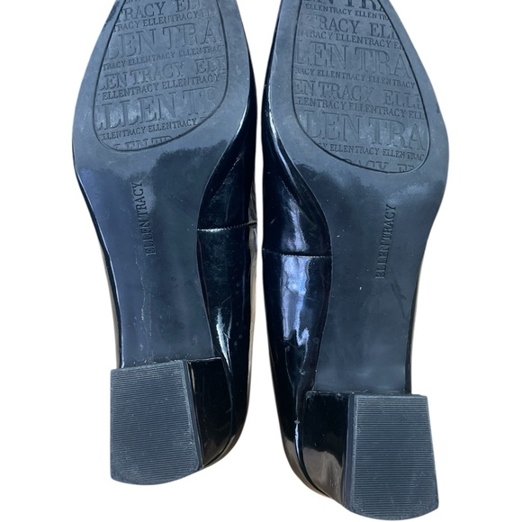 Ellen Tracy Bastion Black 2" Block Heel with Animal Print Accent, Size 7 1/2 - Picture 6 of 9